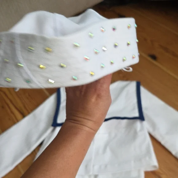 Nautical Sailor Costume for Kids - White and Blue - Picture 12 of 14